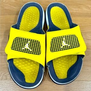 Nike Air Jordan Retro 4 Hydro Lightning Slides Sandals Yellow DN4238 701 Sz11